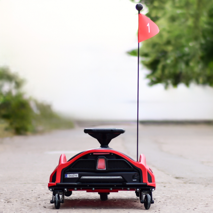 Masinuta electrica tip Kart pentru copii 5-11 ani, Rider Drift 360, 180W, 24V, rosie [9]