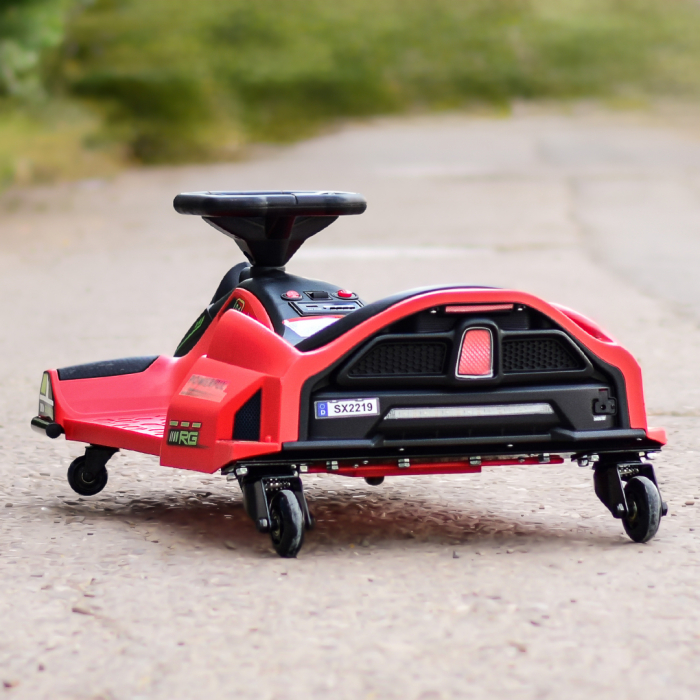 Masinuta electrica tip Kart pentru copii 5-11 ani, Rider Drift 360, 180W, 24V, rosie [7]