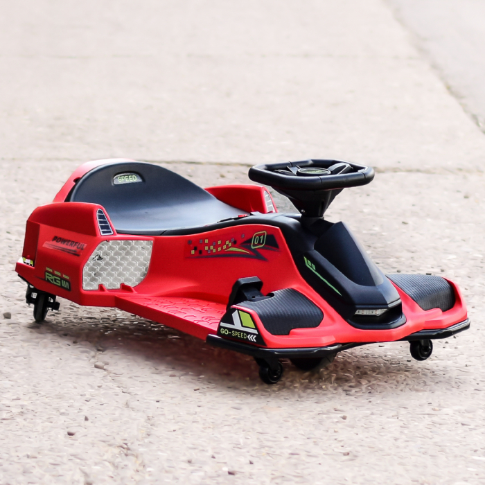 Masinuta electrica tip Kart pentru copii 5-11 ani, Rider Drift 360, 180W, 24V, rosie [2]