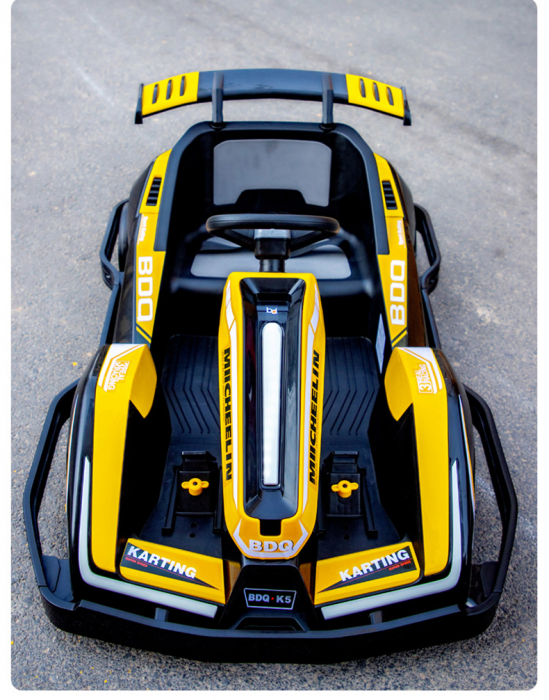 Electric ride-on car for children 3-11 years, Racing Kart, 90W, 12V-7Ah, remote control included, yellow [16]