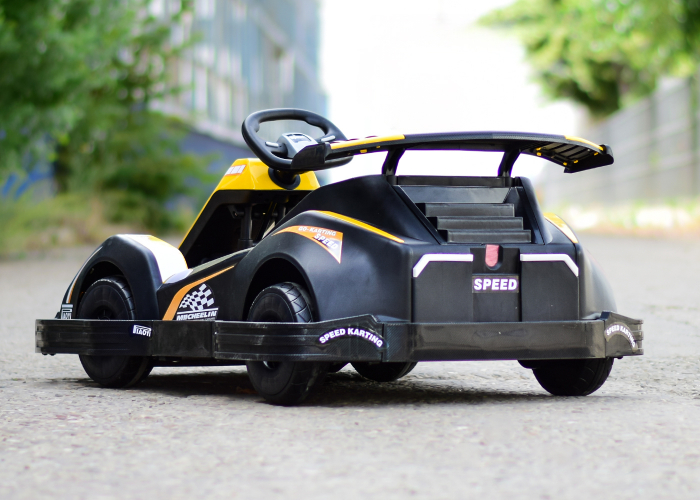 Electric ride-on car for children 3-11 years, Racing Kart, 90W, 12V-7Ah, remote control included, yellow [5]