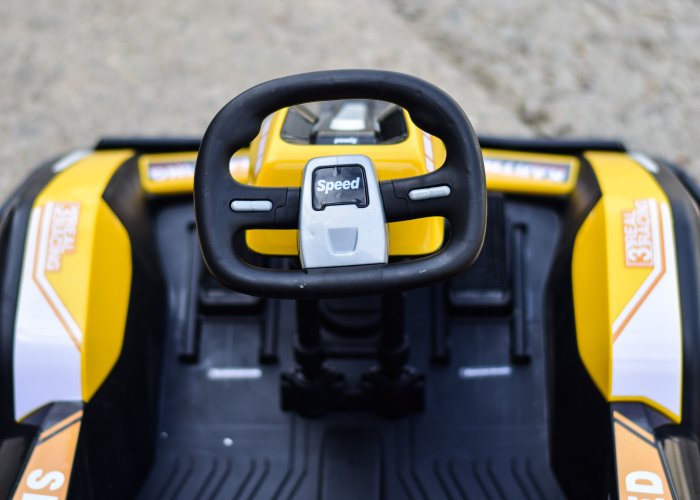 Electric ride-on car for children 3-11 years, Racing Kart, 90W, 12V-7Ah, remote control included, yellow [11]