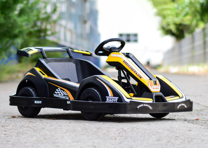Electric ride-on car for children 3-11 years, Racing Kart, 90W, 12V-7Ah, remote control included, yellow [3]
