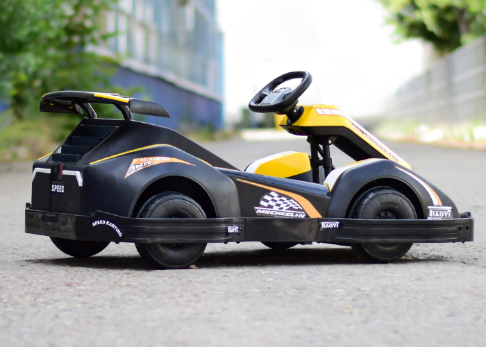 Electric ride-on car for children 3-11 years, Racing Kart, 90W, 12V-7Ah, remote control included, yellow [7]