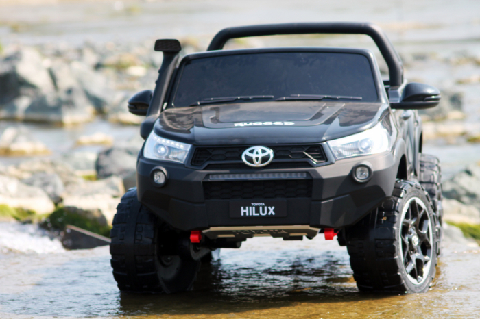 Masinuta electrica copii Toyota Hilux, 4x4, 180W, 12V, premium, neagra [2]