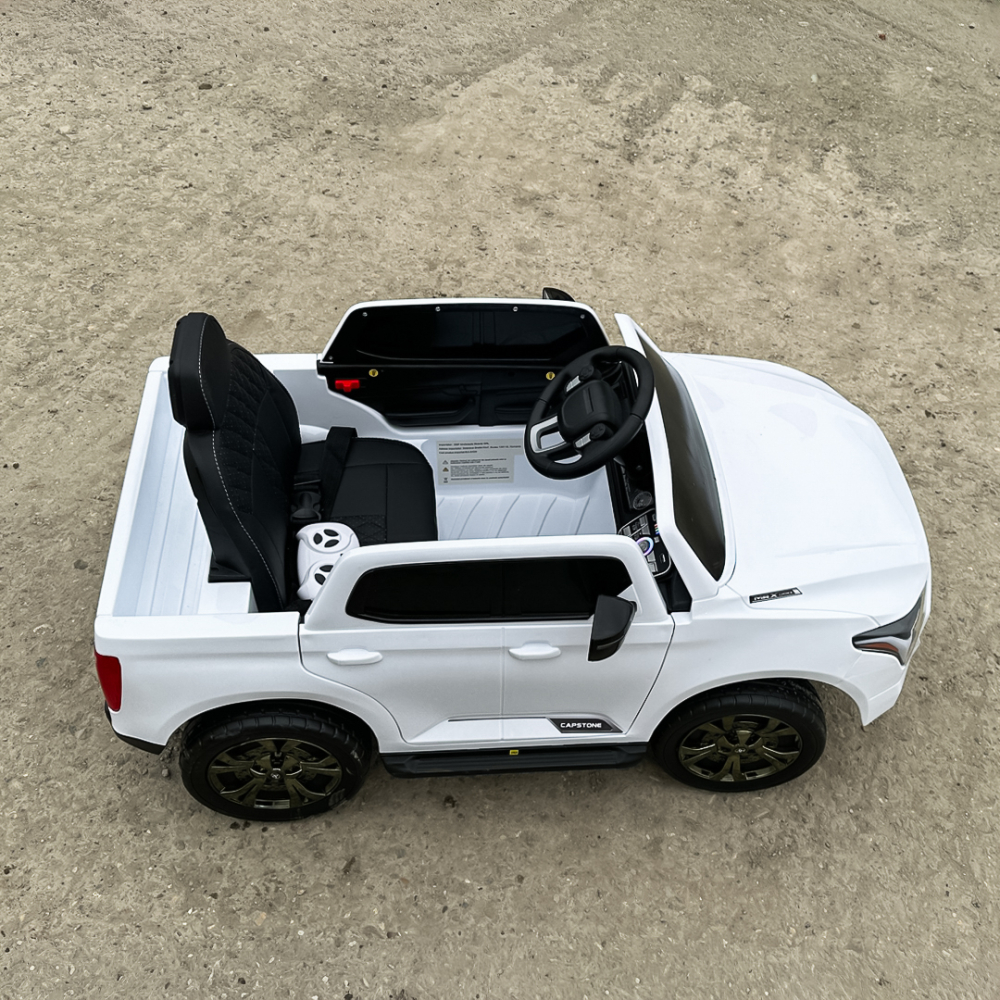 Masinuta electrica, Toyota Tundra I-max Force, 12V 80W, premium, alba [17]