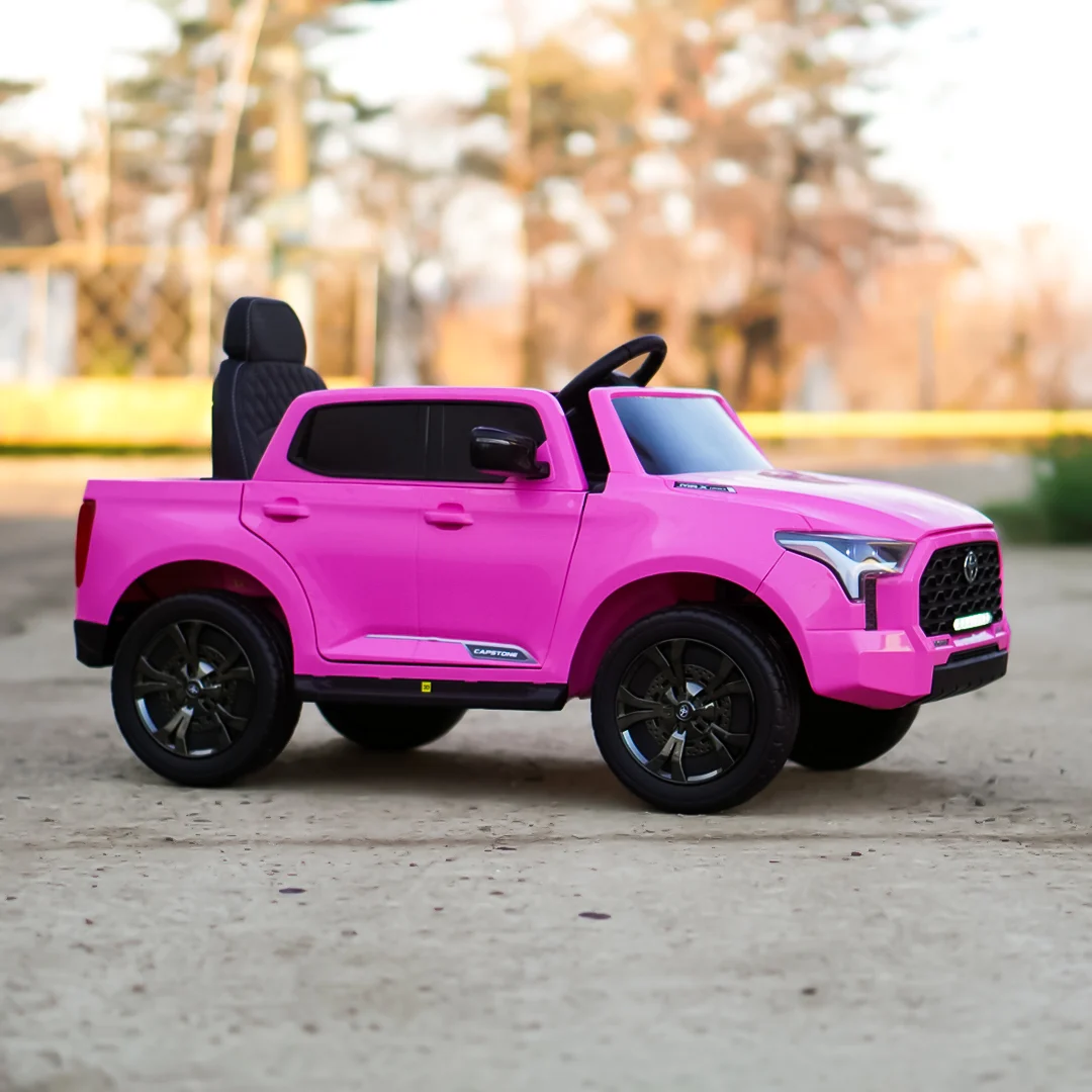 Toyota Tundra I-Max Force 12V 80W Electric Ride-On Car for Kids, Premium Edition, pink [11]