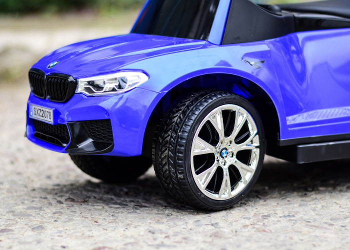 Masinuta pentru copii cu maner, 2 in 1, pentru copii, BMW, premium, albastra [8]