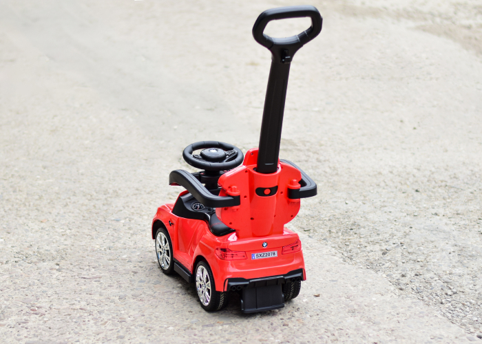Licensed BMW children's ride on car with handle, 2 in 1, premium equiped, red [5]