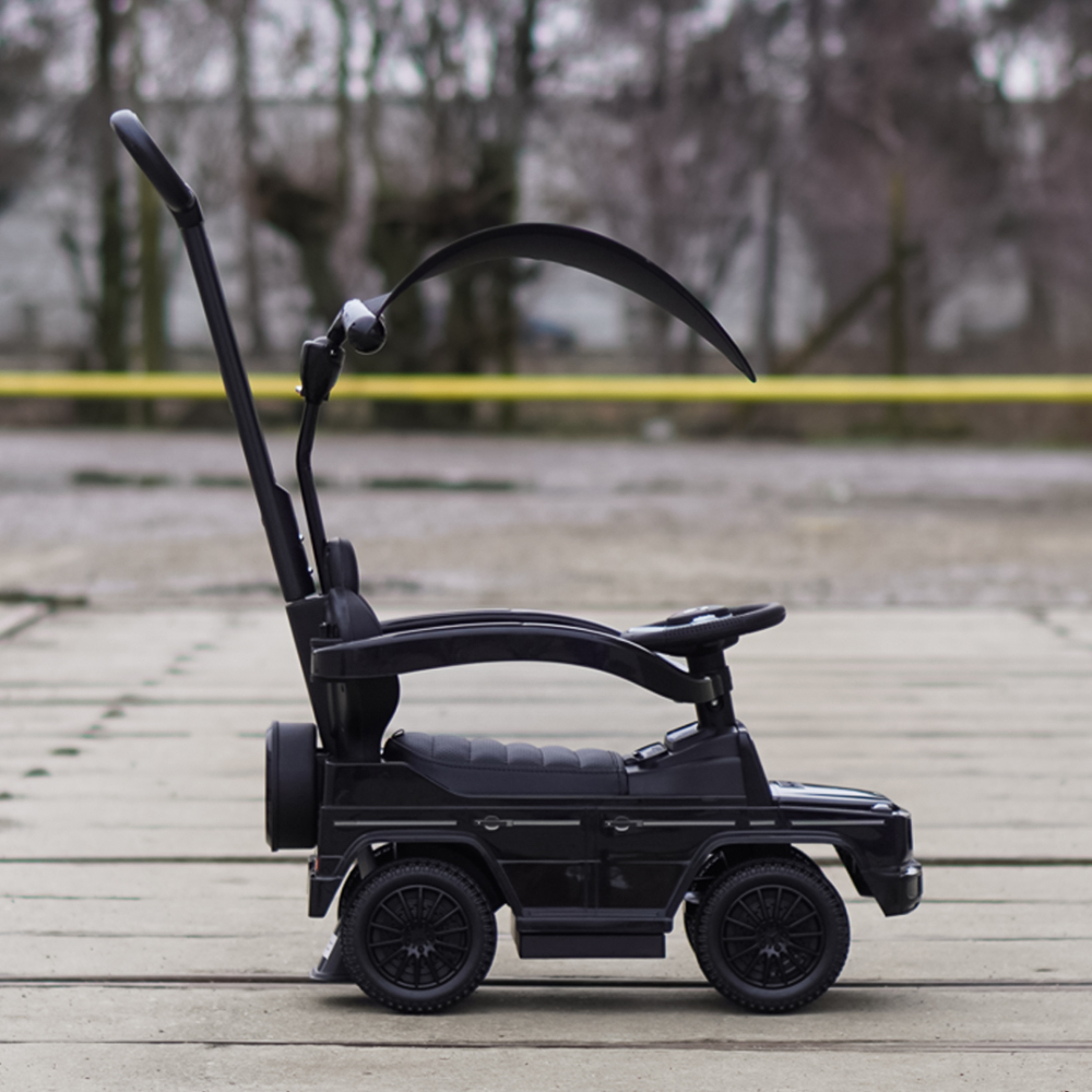 Masinuta premergator pentru copii, 2 in 1, Mercedes G350d, parasolar inclus, negru [8]