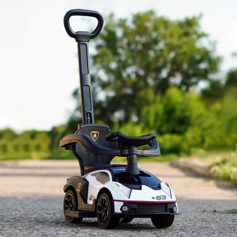 Masinuta si premergator pentru copii, 2 in 1, Lamborghini Essenza SCV12, alba [10]