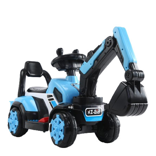 Mini excavator electric model BJXZ219, putere 35W, 6V, cu incarcator electric, albastru [1]