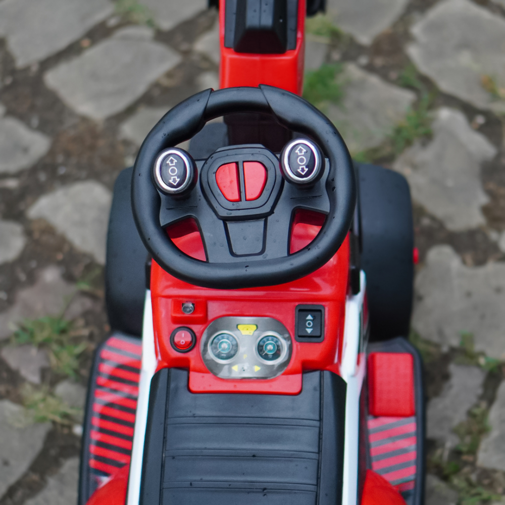 Mini excavator electric model BJXZ219, putere 35W, 6V, cu incarcator electric, rosu [14]