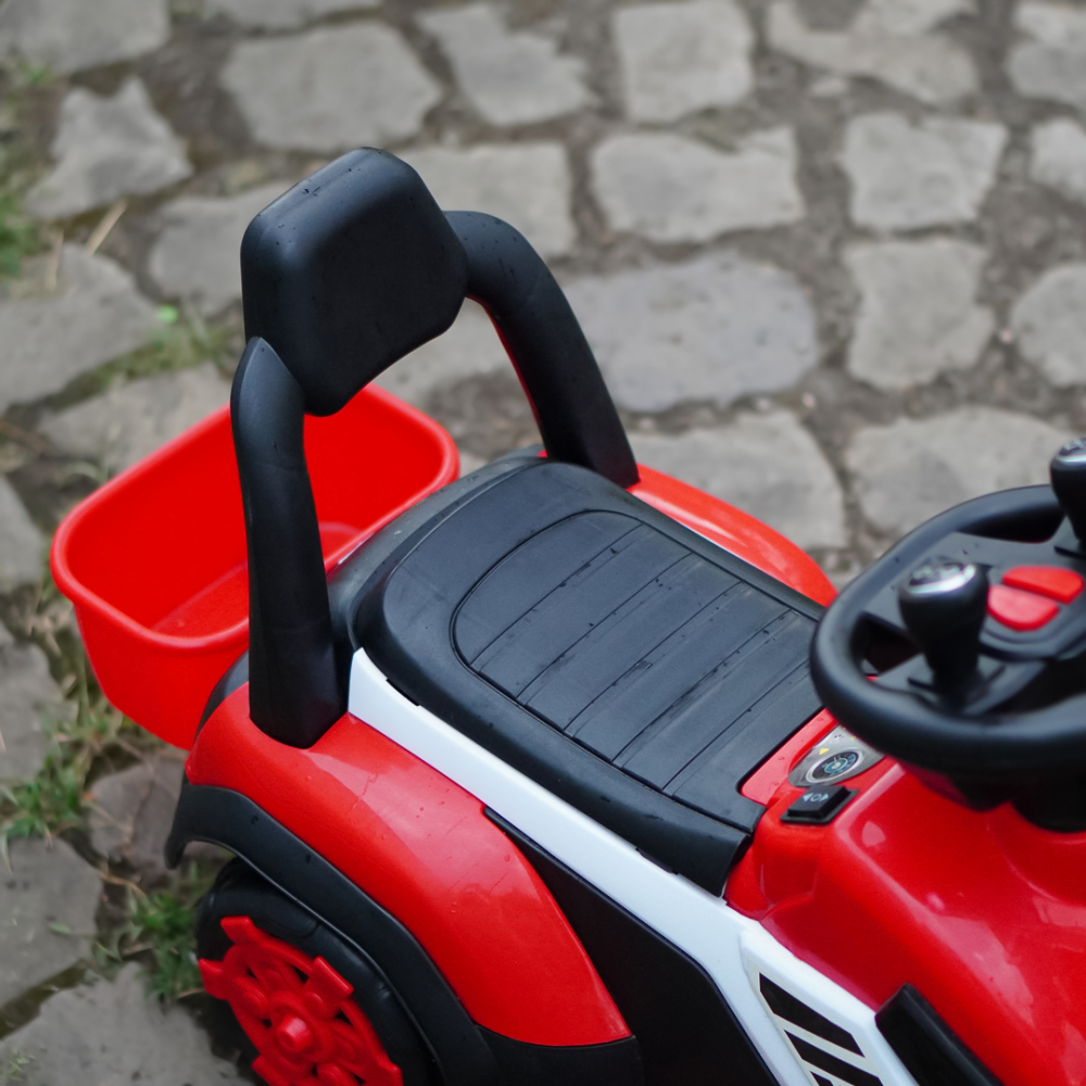 Mini excavator electric model BJXZ219, putere 35W, 6V, cu incarcator electric, rosu [13]