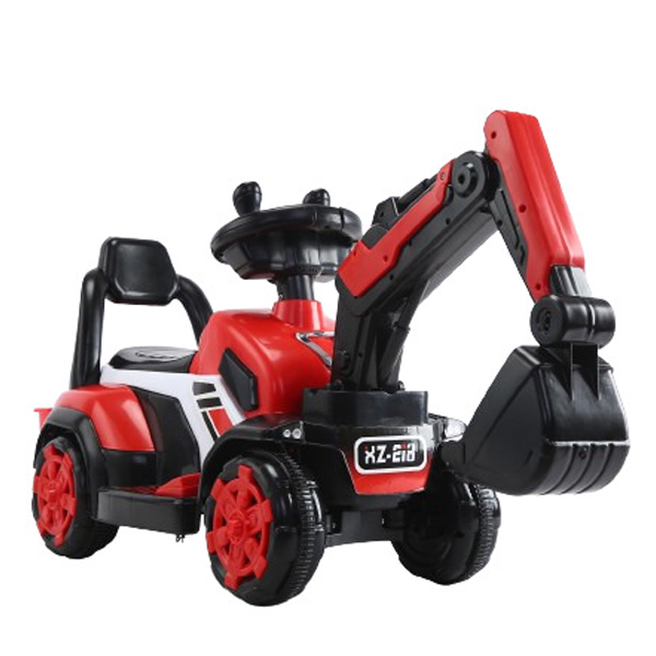 Mini excavator electric model BJXZ219, putere 35W, 6V, cu incarcator electric, rosu [1]