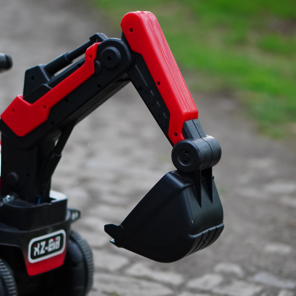 Mini excavator electric model BJXZ219, putere 35W, 6V, cu incarcator electric, rosu [10]
