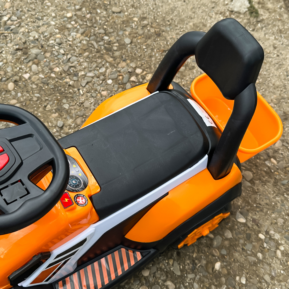 Mini excavator pentru copii, BJXZ216 cu incarcator manual, portocaliu [12]