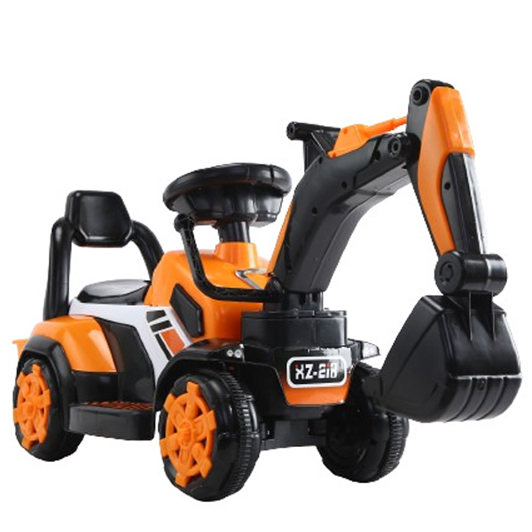Mini excavator pentru copii, BJXZ216 cu incarcator manual, portocaliu [1]