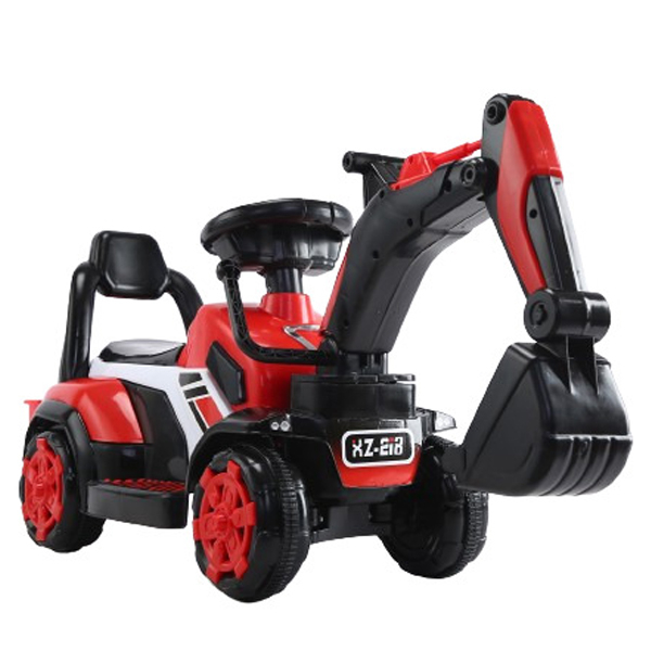 Mini excavator pentru copii, BJXZ216 cu incarcator manual, rosu [1]