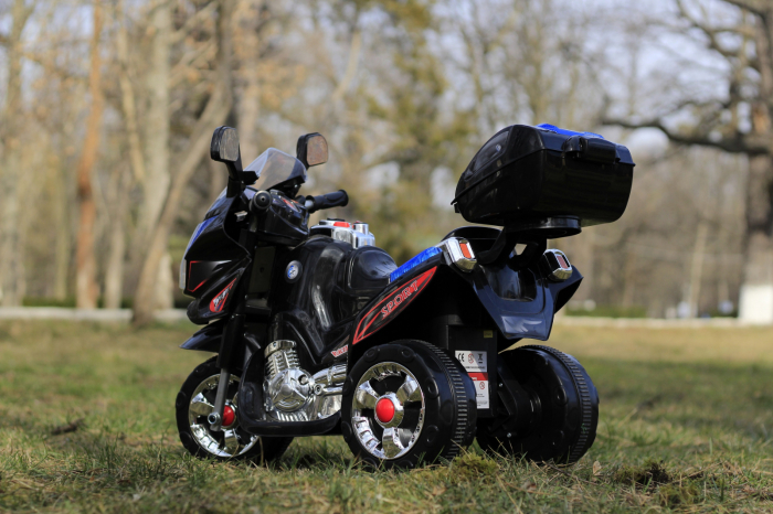 Mini Motocicleta electrica C051, 35W, cu 3 roti, standard, neagra [5]