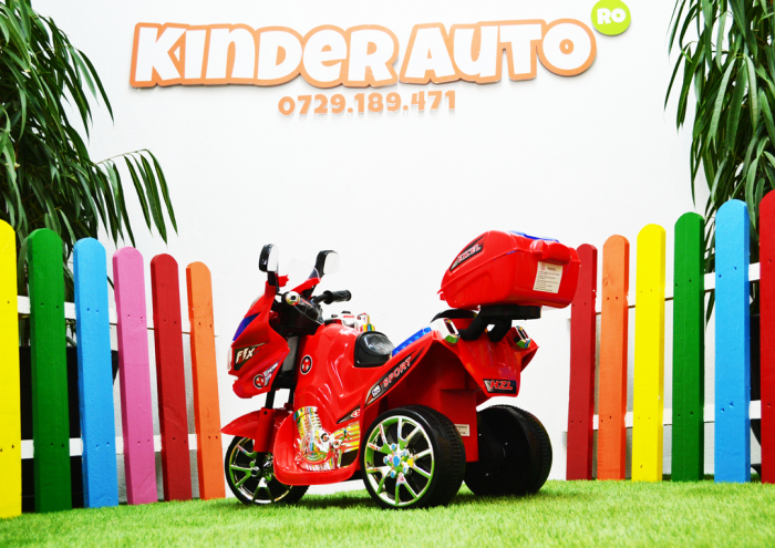 Electric Ride-on mini motorcycle for children Kinderauto C051, 35W, 3 wheels, standard, red [5]