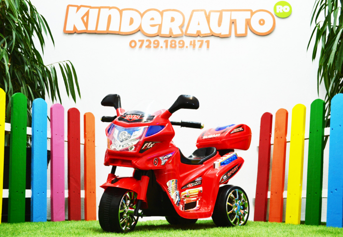 Electric Ride-on mini motorcycle for children Kinderauto C051, 35W, 3 wheels, standard, red [2]