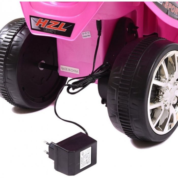 Electric Ride-on mini motorcycle for children Kinderauto C051, 35W, 3 wheels, standard, pink [9]