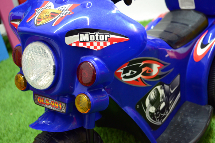 Mini Motocicleta electrica cu 3 roti BJQ991, echipare STANDARD, albastra [15]