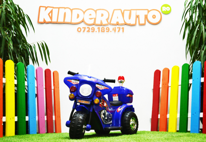 Mini Motocicleta electrica cu 3 roti BJQ991, echipare STANDARD, albastra [7]