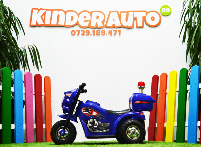 Mini Motocicleta electrica cu 3 roti BJQ991, echipare STANDARD, albastra [5]