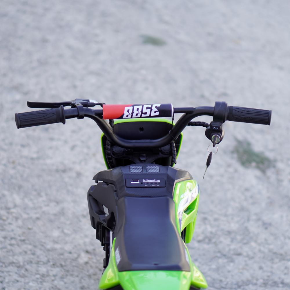 Electric Motorcycle for Kids 5–10 Years – Honda CRF450, 250W, 24V, Inflatable Tires, green [9]