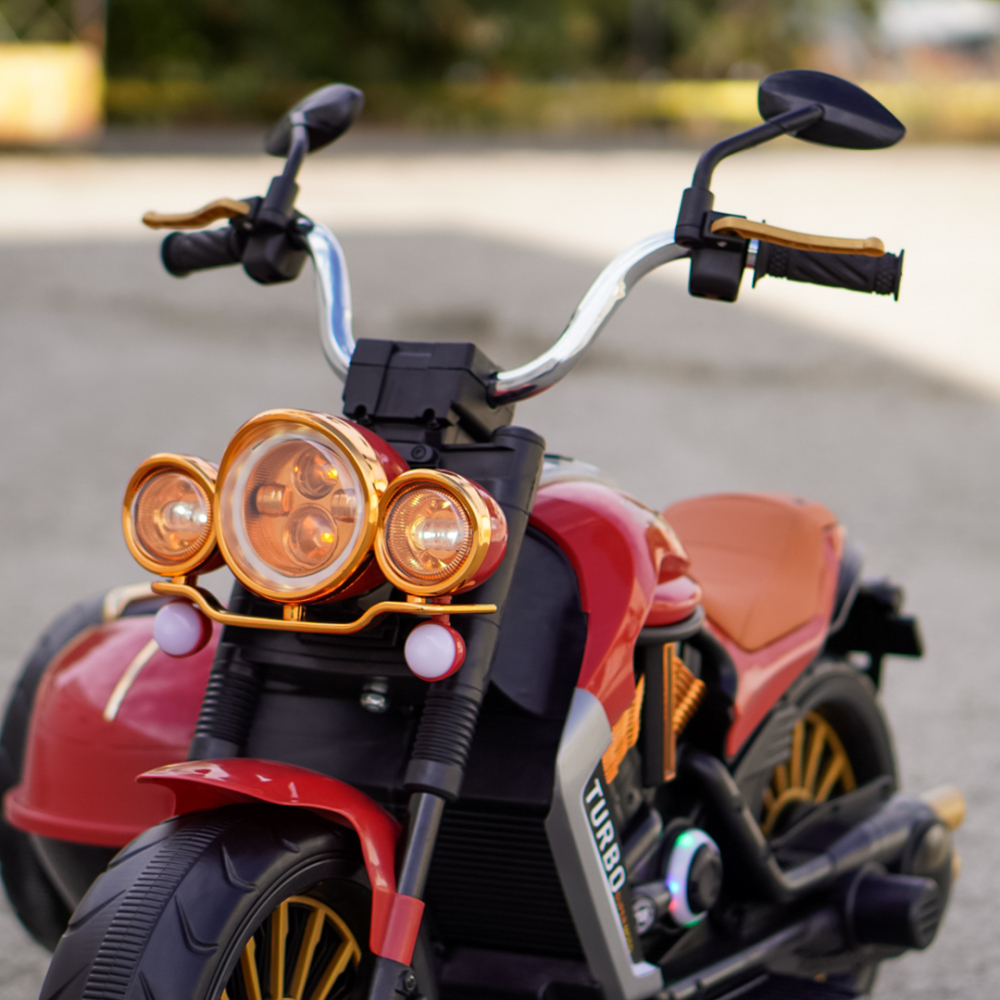 Motocicleta electrica BJDL1588 cu atasament,  55W, 12V 7Ah, premium, rosie [11]
