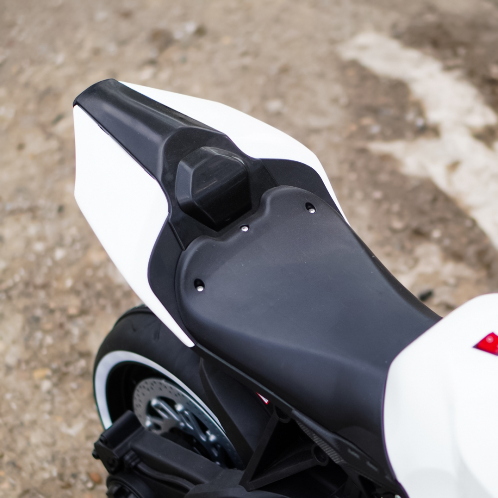 Motocicleta electrica copii,  B919, bluetooth, 90W, baterie 12V, alba [11]