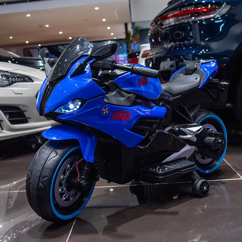 Children's electric motorcycle, B919, bluetooth, 90W, 12V battery, blue [6]