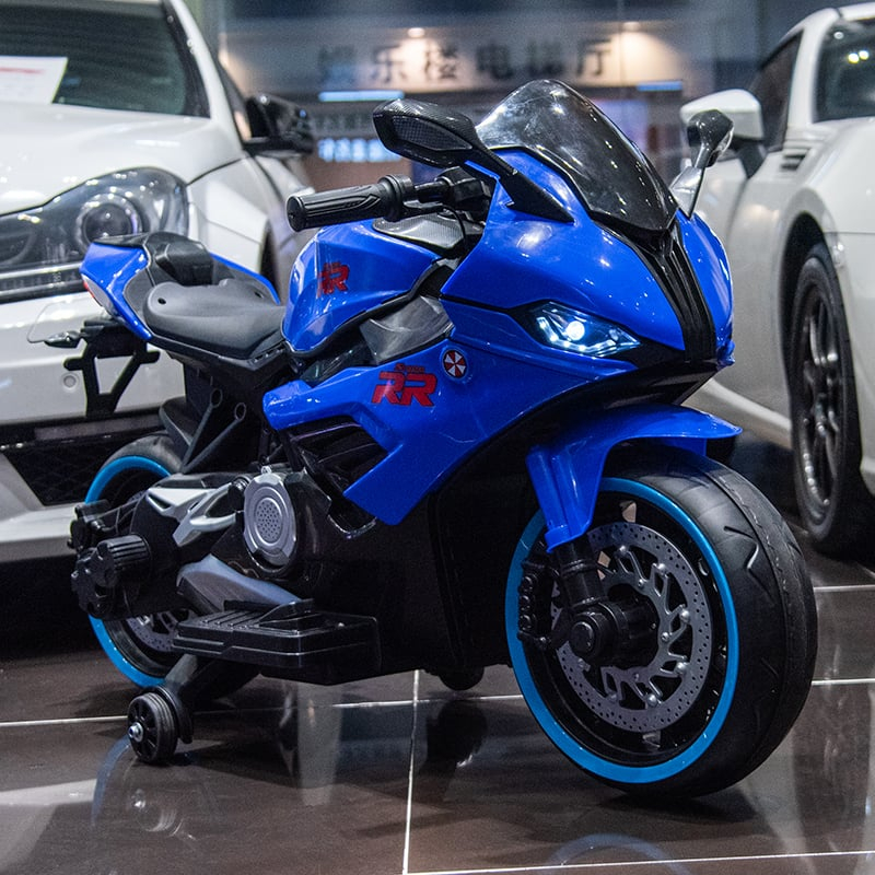 Children's electric motorcycle, B919, bluetooth, 90W, 12V battery, blue [4]