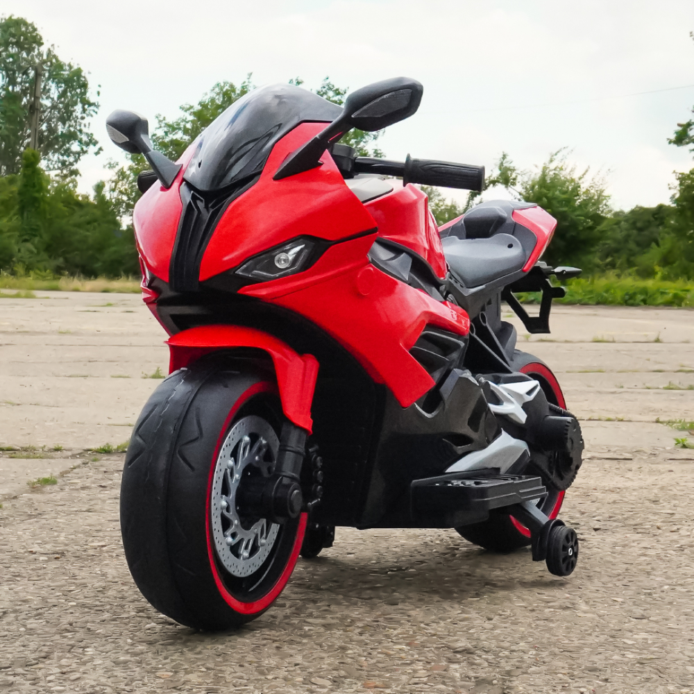 Children's electric motorcycle, B919, bluetooth, 90W, 12V battery, red [8]