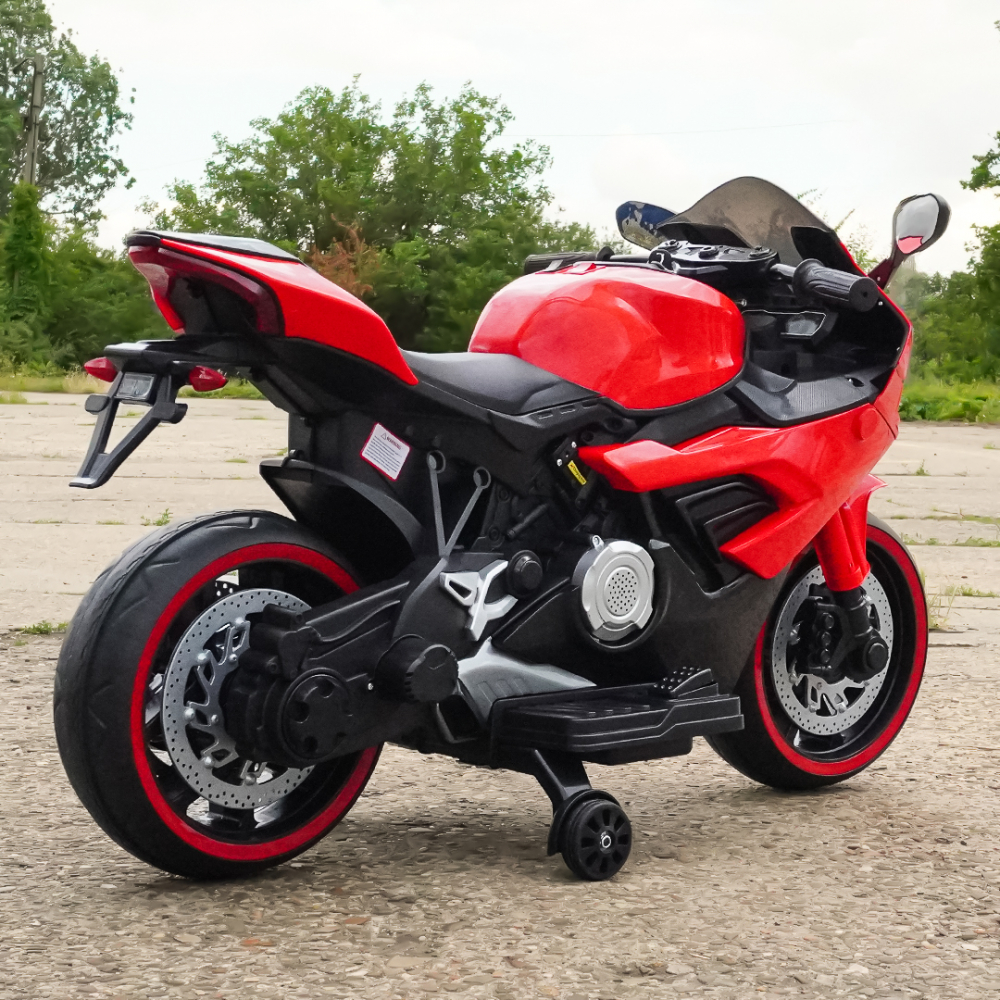 Children's electric motorcycle, B919, bluetooth, 90W, 12V battery, red [5]