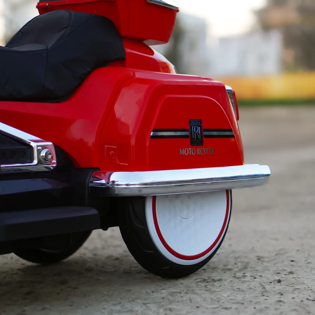 Kids Electric Motorcycle Chopper Royce 12V 80W with Remote Control and Bluetooth, red [12]