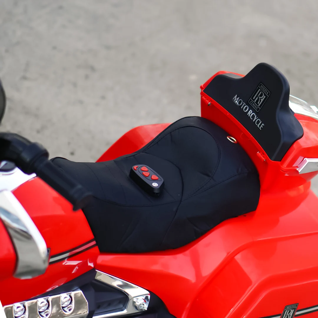 Kids Electric Motorcycle Chopper Royce 12V 80W with Remote Control and Bluetooth, red [7]