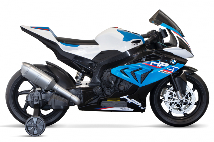 Motocicleta electrica cu licenta BMW HP4, pentru copil 3-9 ani, albastra [18]