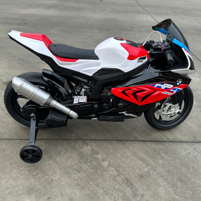 Motocicleta electrica cu licenta BMW HP4, pentru copil 3-9 ani, rosie [13]