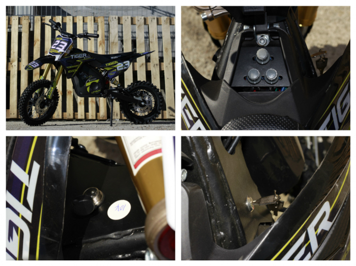 Motocicleta electrica Eco Tiger 1000W 36V 12/10 #Albastru [7]