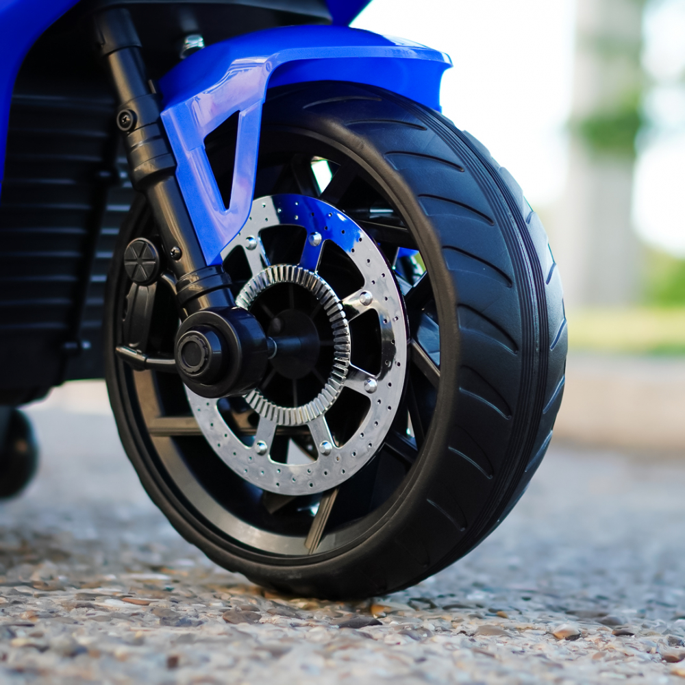 Motocicleta electrica pentru BDQ888, 70W 12V, cu roti moi, bluetooth, albastra [12]