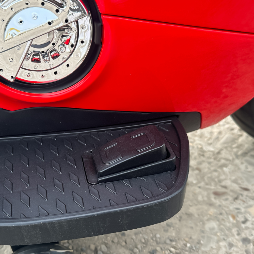 Motocicleta electrica pentru BDQ888, 70W 12V, cu roti moi, bluetooth, rosie [14]