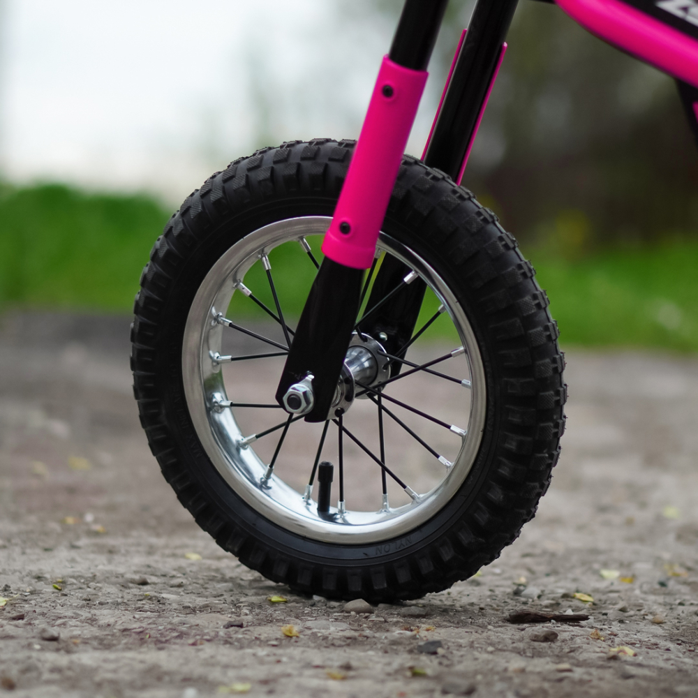 Motocicleta electrica pentru copii 5-10 ani, Enduro, 350W, 24V, scaun tapitat,  roz [9]