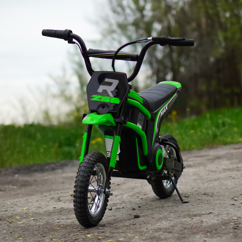 Motocicleta electrica pentru copii 5-10 ani, Enduro, 350W, 24V, scaun tapitat,  verde [3]