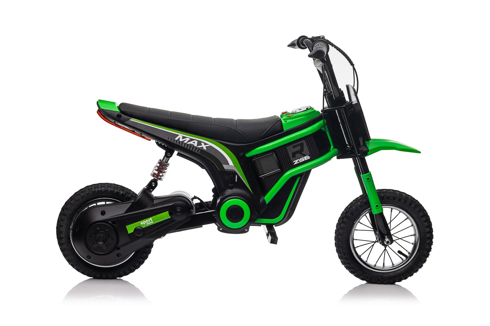 Electric ride-on motorcycle for children 5-10 years, enduro type, 350W, 24V, green [3]