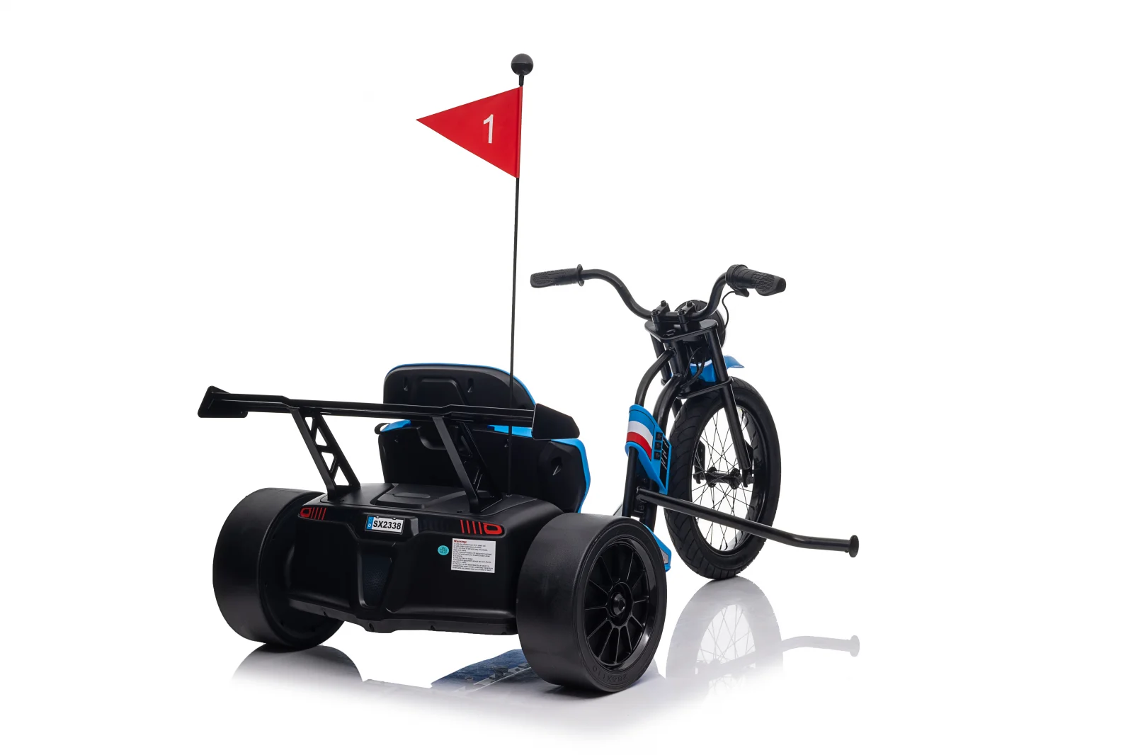 Motocicleta electrica pentru copii 5-12 ani, Drift-Trike, 500W, 24V, 10Ah, albastra [5]