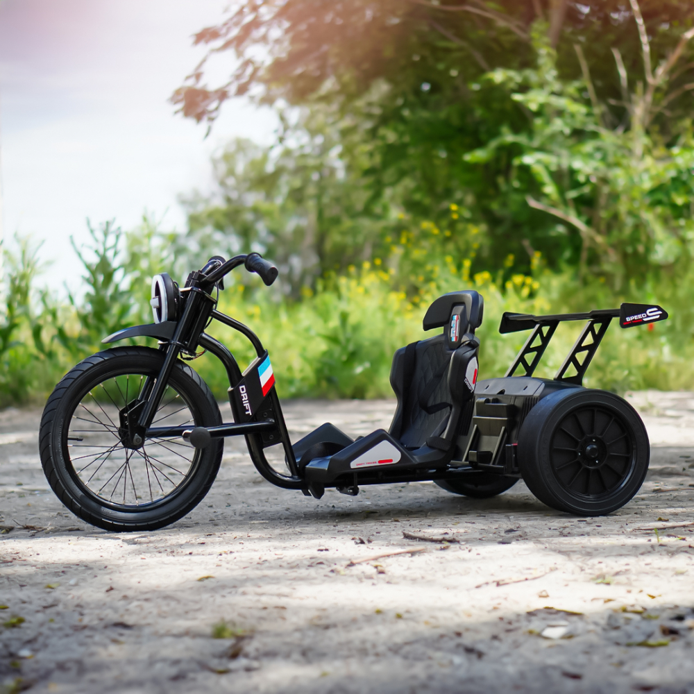 Ride-on motorcycle Drift-Trike, for children 5-12 years, 500W, 24V, 10Ah, black [6]