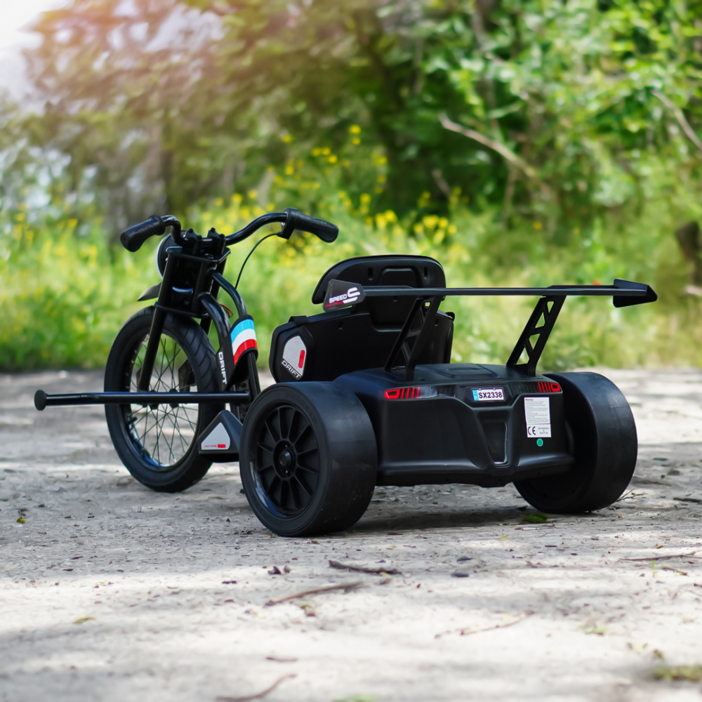 Ride-on motorcycle Drift-Trike, for children 5-12 years, 500W, 24V, 10Ah, black [8]